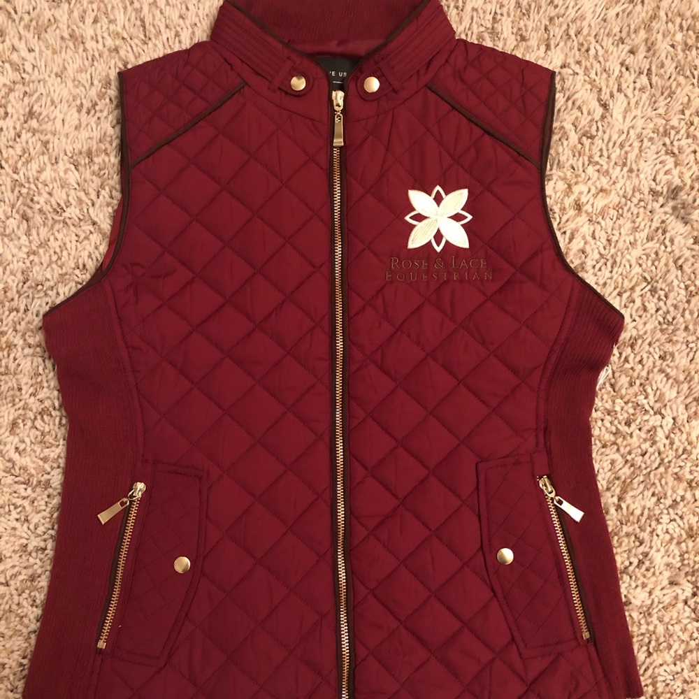 *SOLD* NWT Equestrian Riding Vest-Maroon - Picture 2 of 7